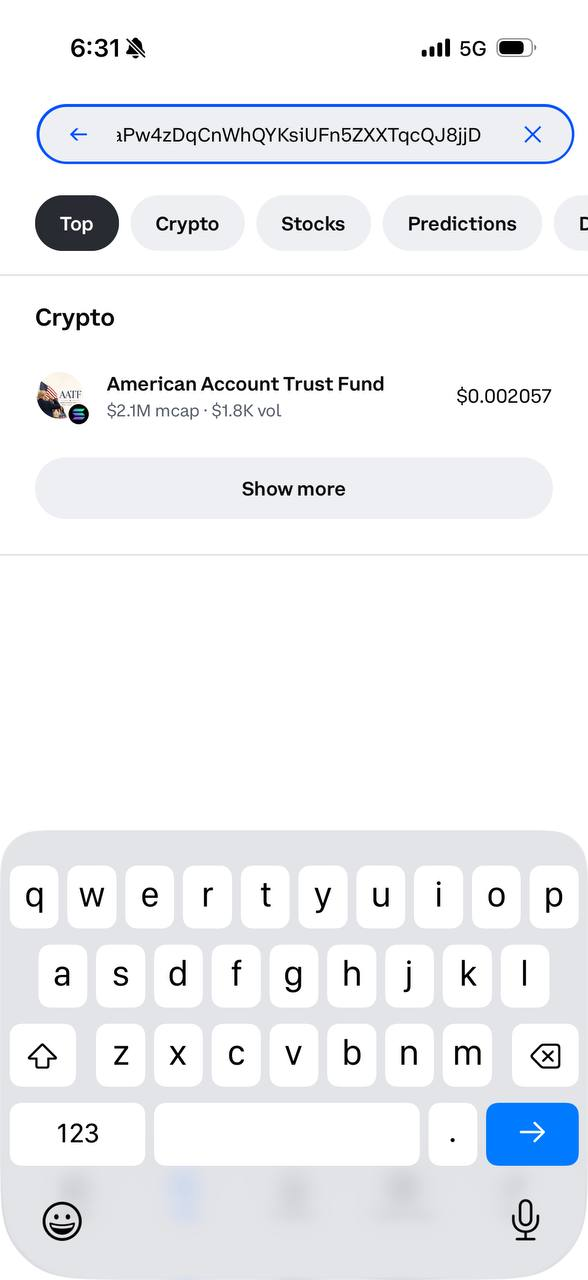 Paste the contract address into Coinbase search to find $AATF